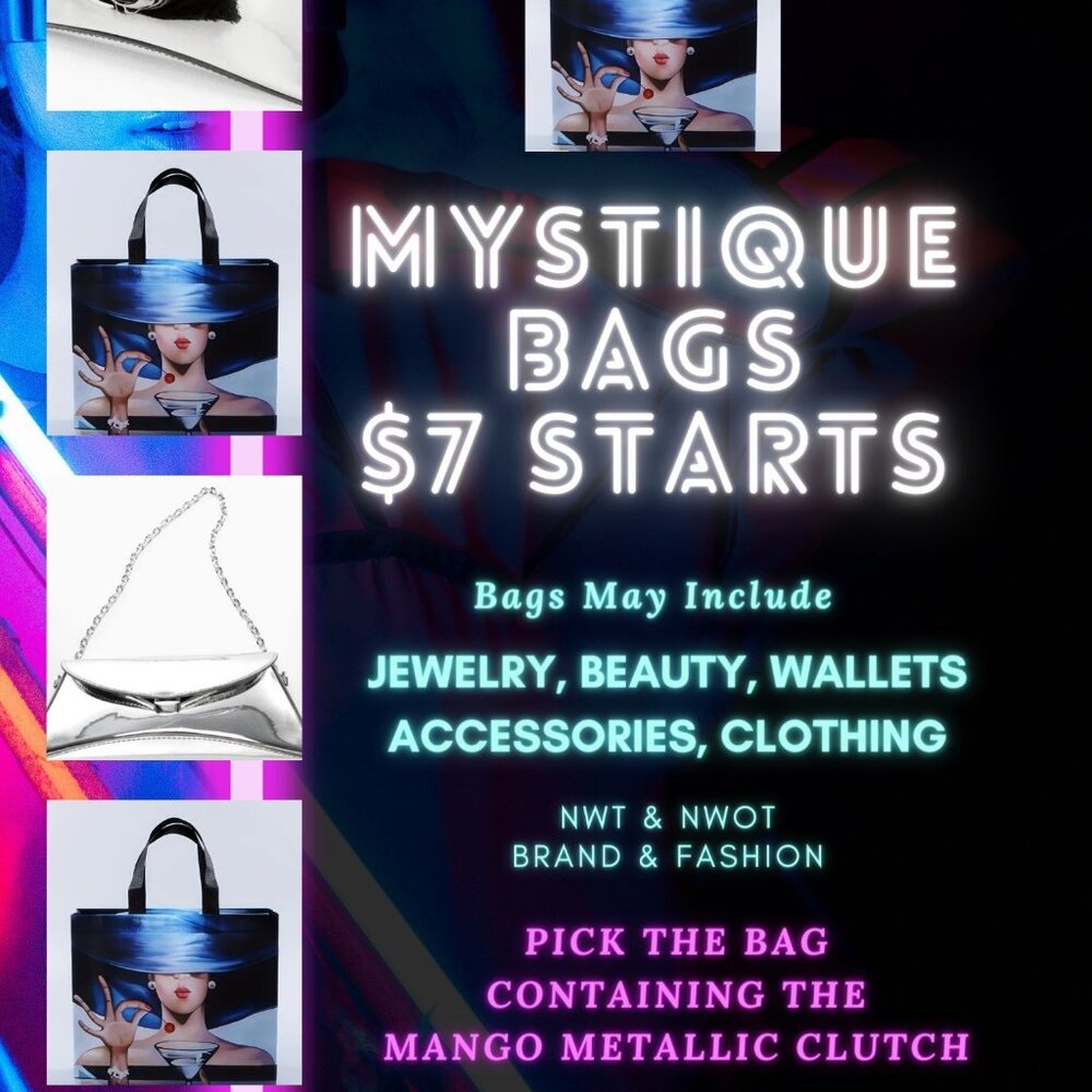 MYSTIQUE BAGS - LOW START - FIND THE BAG WITH THE MANGO METALLIC CLUTCH